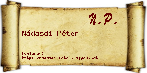 Nádasdi Péter névjegykártya